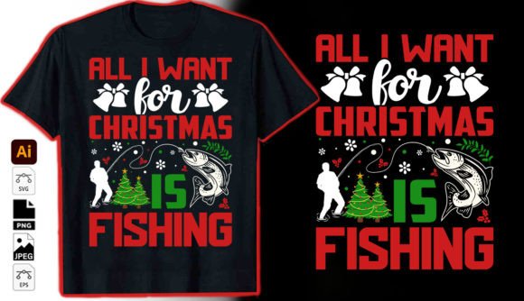 All I Want for Christmas T-Shirt Design Graphics