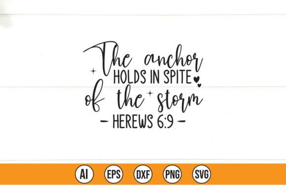 Anchor Holds in Storm: Graphics for T-Shirt Designs