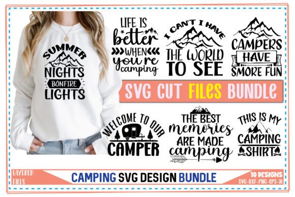 Camping SVG Bundle Vol.05 for T-Shirt Graphics