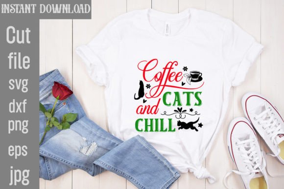 Coffee Cats SVG: Graphics for T-Shirt Designs
