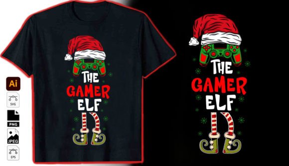 Gamer ELF Vector Graphics for T-Shirt Designs