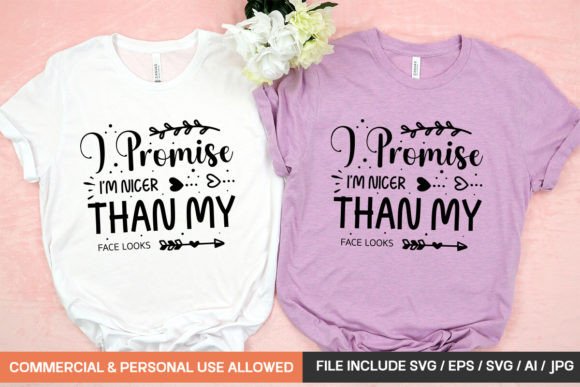 I Promise I’m Nicer: Graphics for T-Shirt Designs
