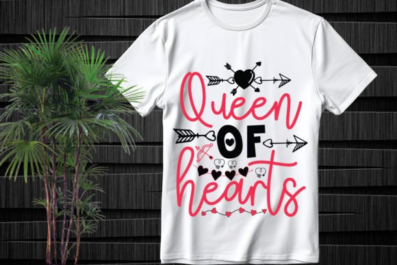 Queen of Hearts SVG Design for T-Shirt Graphics