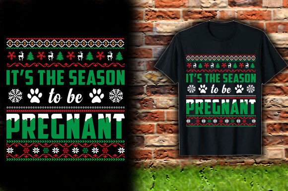 Seasonal Pregnancy Graphics for T-Shirt Designs